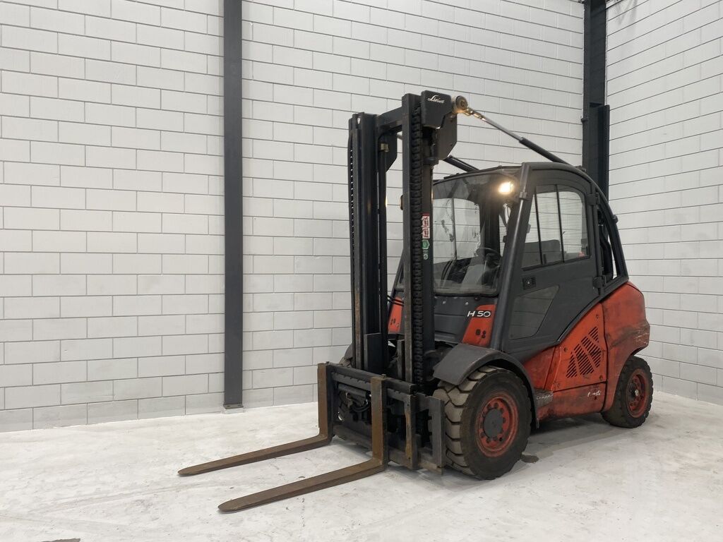 Linde 2009 Linde H50T LPG heftruck, 5000kg, 370cm, Duplex mast, Side-s gas forklift